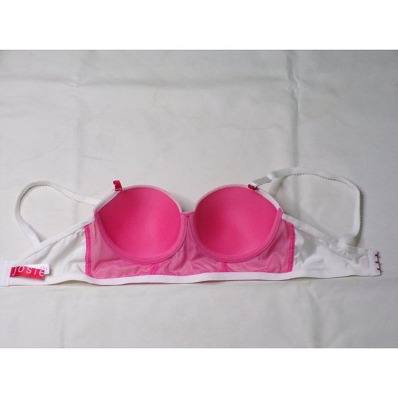 JOSIE NATORI Balconette Longline Lace Underwire Bra #847154 Ivory Pink 32C NEW - Picture 6 of 6